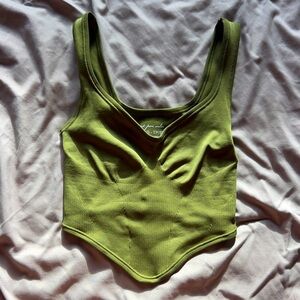 Urban Outfitters green cropped tank top